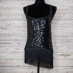toppettes • vintage sequin fringe flapper tank